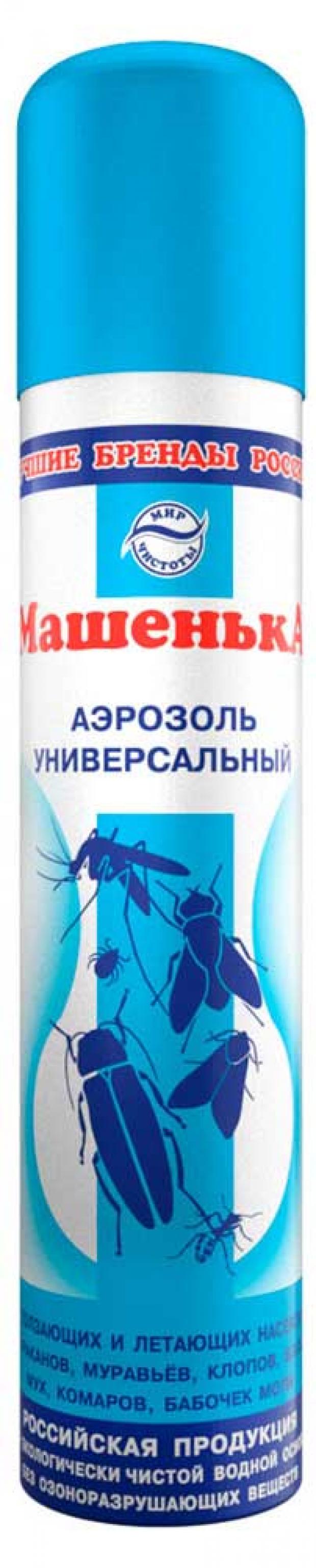 

Аэрозоль для уничтожения ползающих и летающих насекомых «Машенька», 180мл
