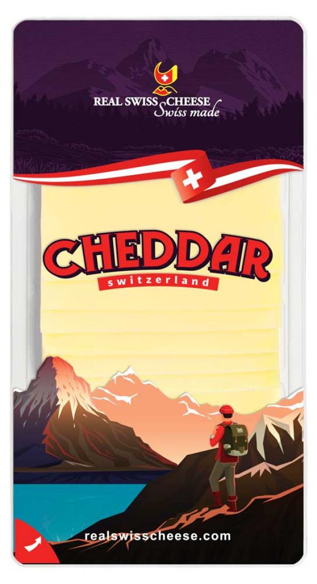 

Сыр твердый Real Swiss Cheese Чеддар нарезка 50%, 125 г