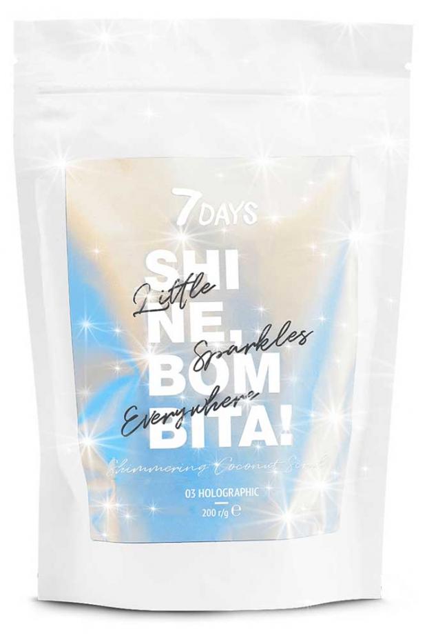 Скраб для тела 7 Days Кокос мерцающий 200 г 485₽