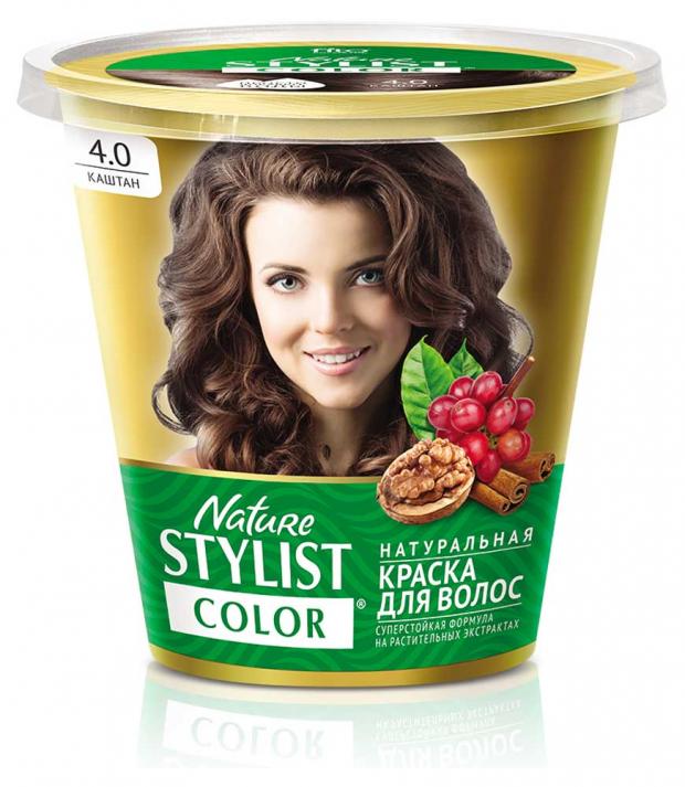 

Краска для волос «Фитокосметик» Nature Stylist Color тон каштан 4.0, 10 г