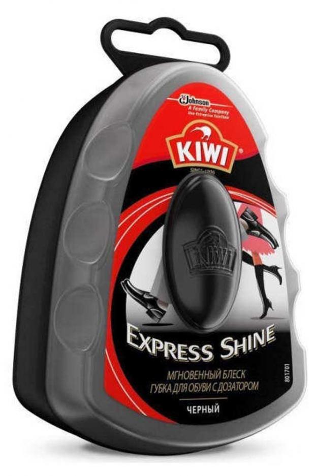 Губка для обуви Kiwi Express Shine черная с дозатором, 7 мл