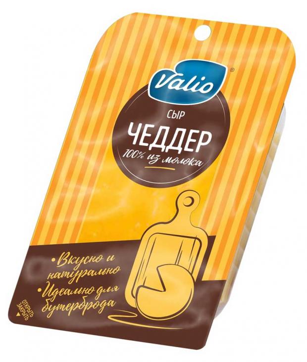 Сыр полутвёрдый Valio Europe Cheese Collection Чеддер фасованный 140 г 147₽
