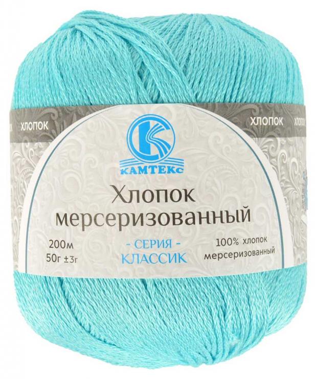 

Пряжа «Камтекс» хлопок мерсеризованный цвет мятный, 50 г/200 м