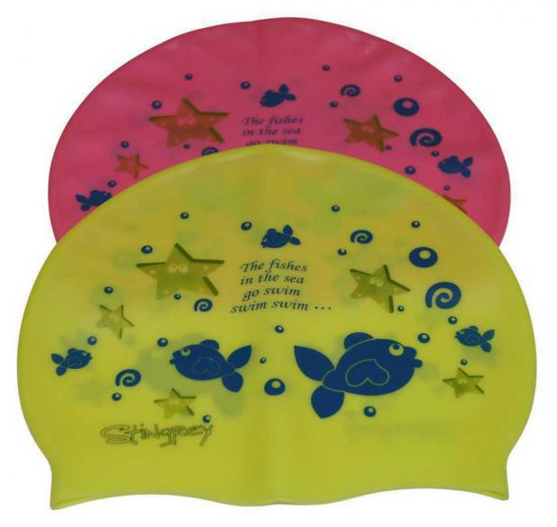 Шапочка для плавания STINGREY детская с рисунком силикон 152₽