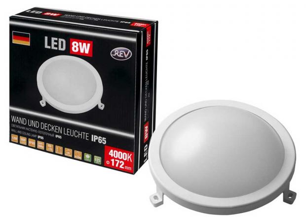 Светильник LED REV ЖКХ Круг IP65 8Вт 4000К 172 мм 407₽