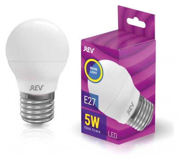 LED-Лампа шар REV 5-40W E27 Теплый свет 89₽