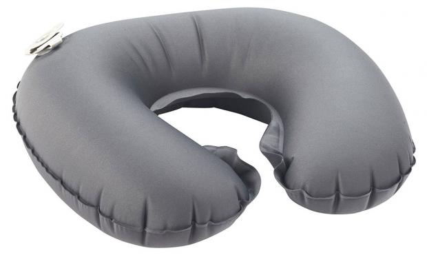 Подушка дорожная Airport серая надувная полиэстер спандекс