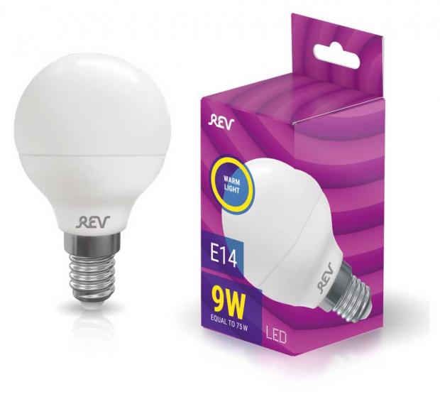 

LED-Лампа шар REV 9-75W E14 Теплый свет