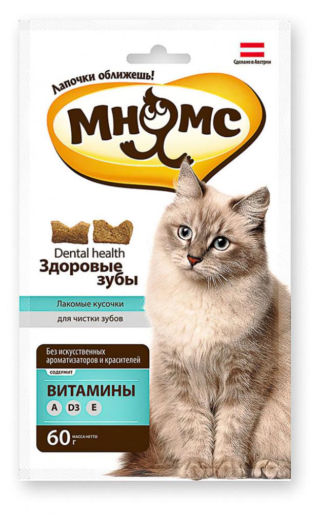 

Лакомства для кошек «Мнямс» хрустящие подушечки Здоровые зубы, 60 г
