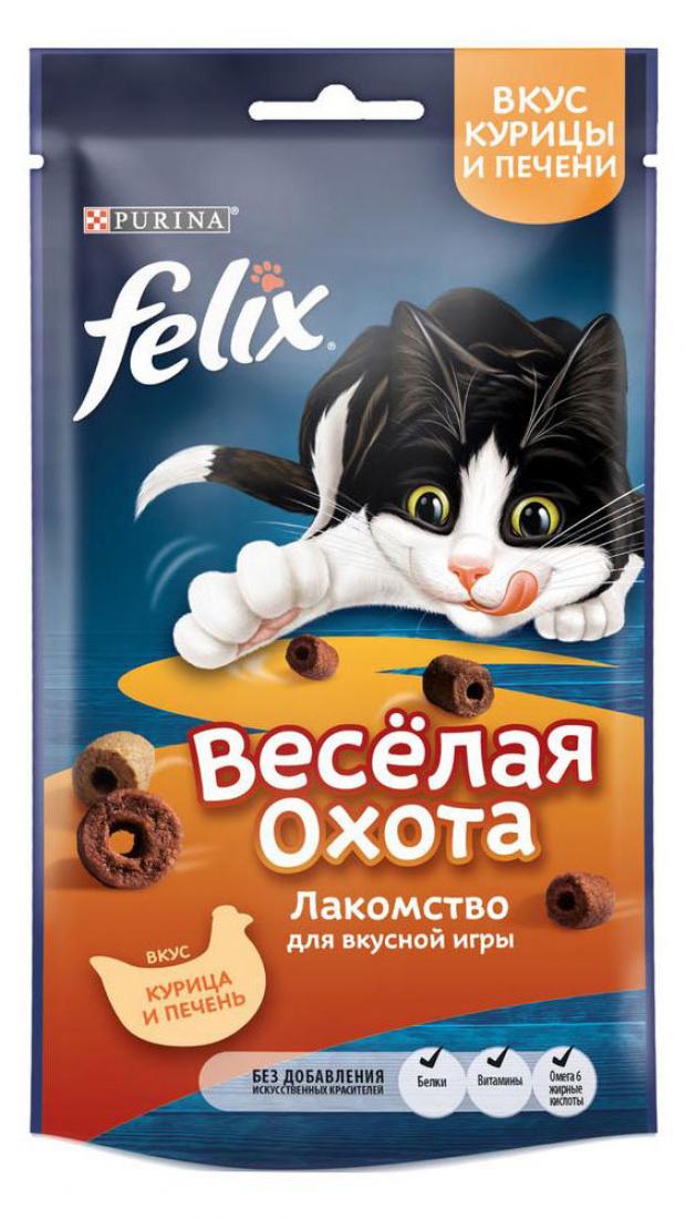 

Лакомство для кошек Felix® Весёлая охота со вкусом курицы и печения, 50 г