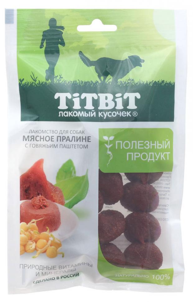 

Лакомство для собак пралине TITBIT мясное с говяжьим паштетом, 85 г