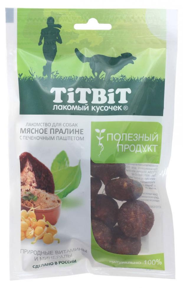 

Лакомство для собак пралине TITBIT мясное с печеночным паштетом, 85 г