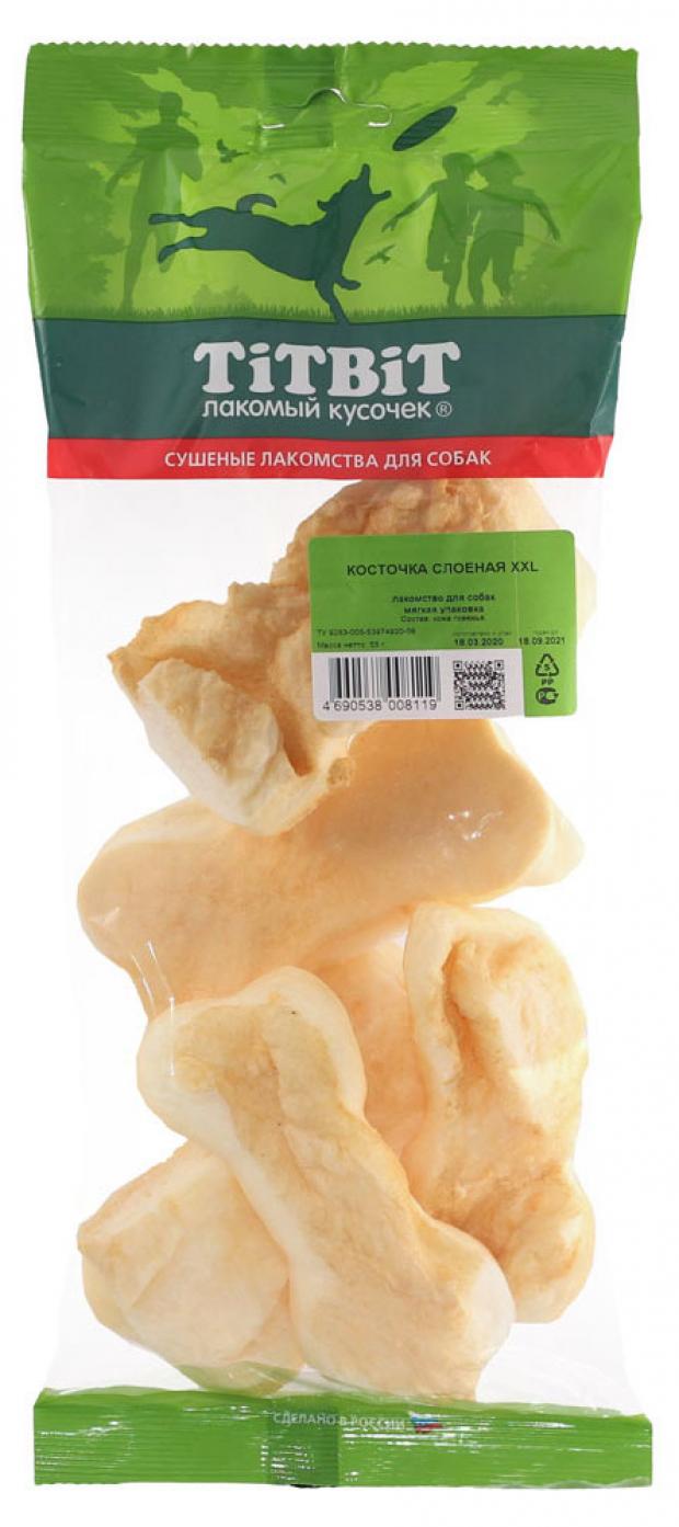 

Лакомство для собак TITBIT XXL Косточка слоеная, 55 г