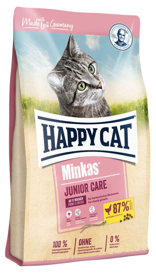 

Сухой корм для котят Happy Cat Minkas Junior Care с птицей с 4 до 12 месяцев, 1,5 кг