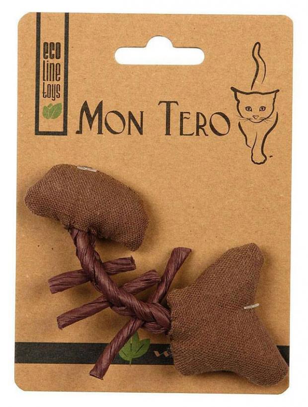 

Игрушка для кошек Мon Тero ЭКО Рыбья кость с кошачьей мятой фиолетовая, 11 см
