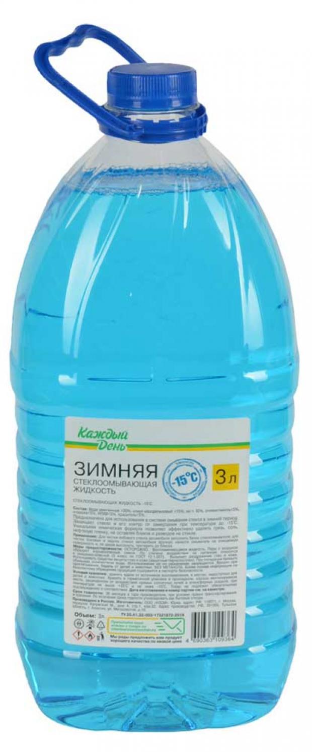 Жидкость стеклоомывателя Каждый день зимняя -15 C 3 л 170₽