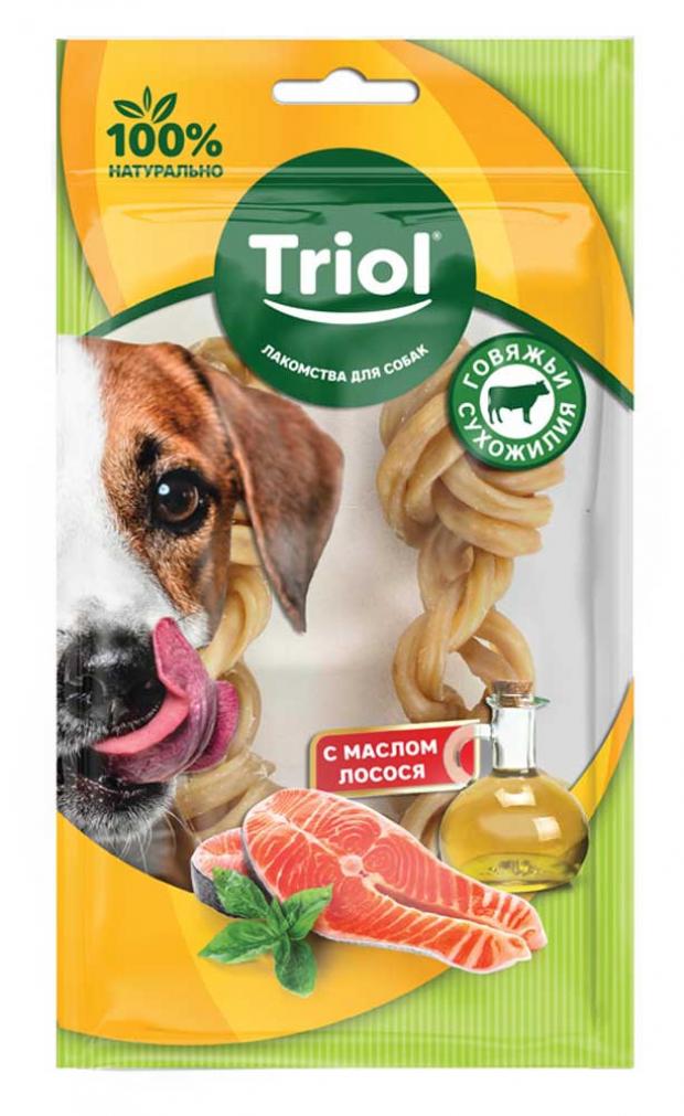 

Лакомство для собак Triol С маслом лосося Косточки плетеные, 54 г