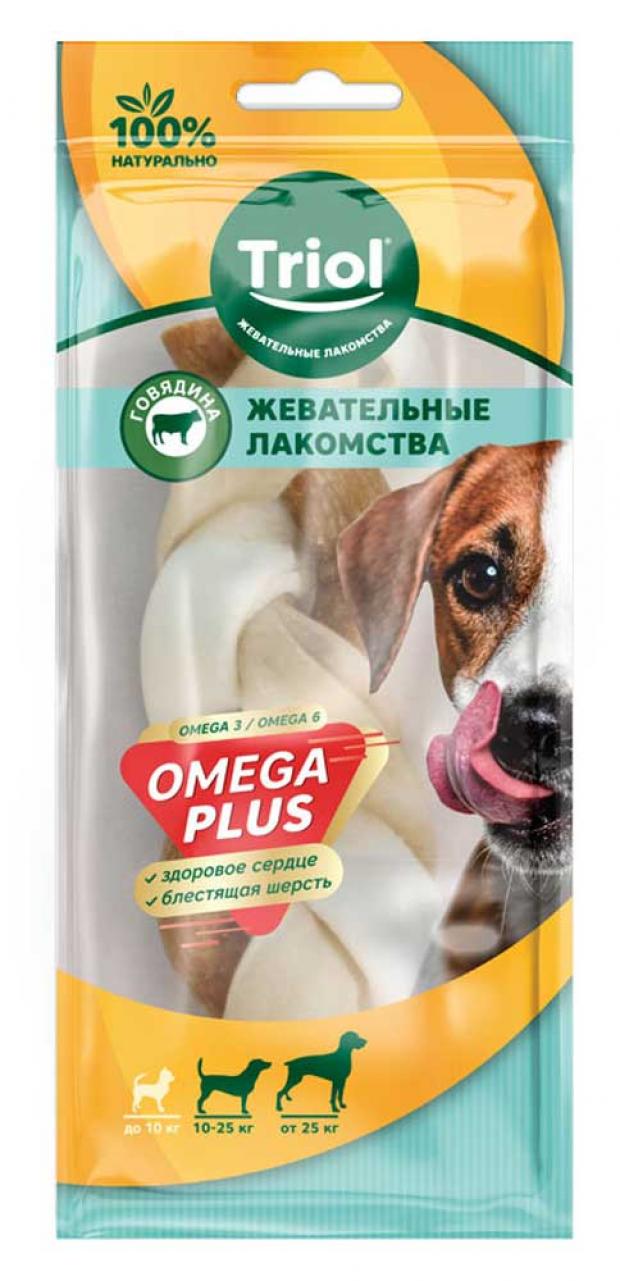 

Лакомство для собак Triol Omega Plus Косичка, 65 г