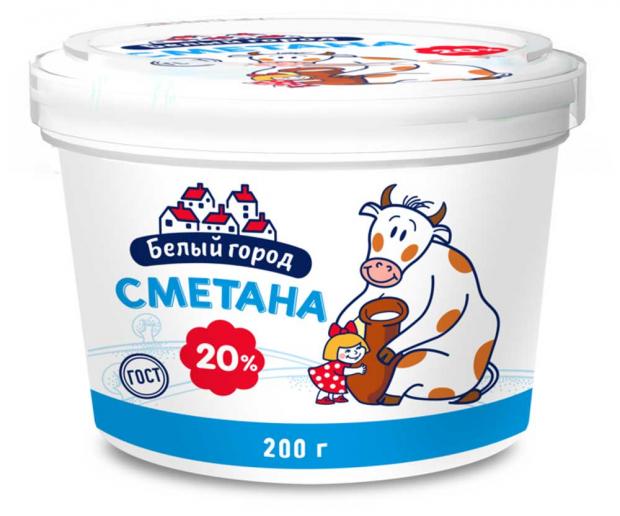 Сметана Белый город 20 180 г 57₽