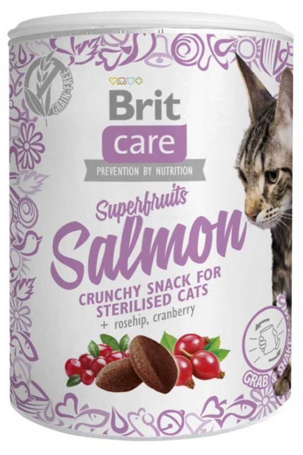 

Лакомство для стерилизованных кошек Brit CareSuperbruits Salmon, 100 г