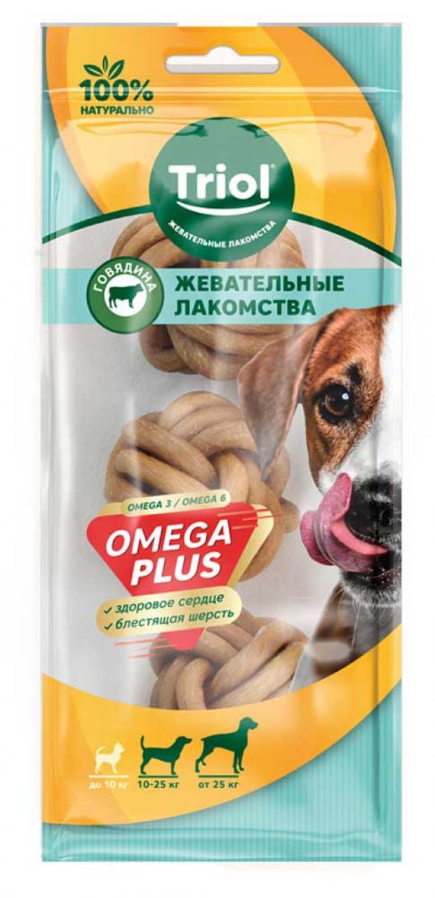 

Лакомство для собак Triol Omega Plus Жевательное Мячи, 51 г