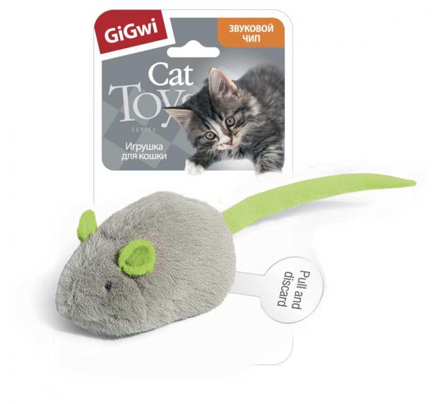 

Игрушка для кошек GiGwi Мышка со звуковым чипом