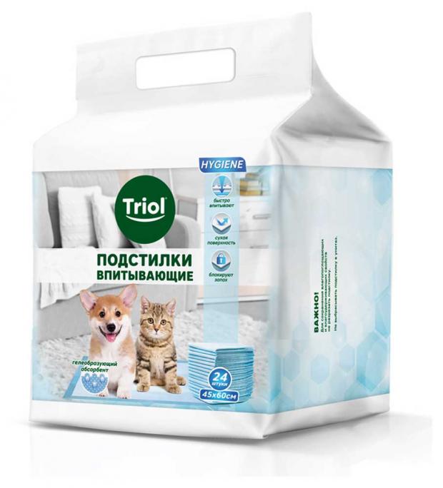 

Подстилки Triol впитывающие 45х60 см, 24 шт