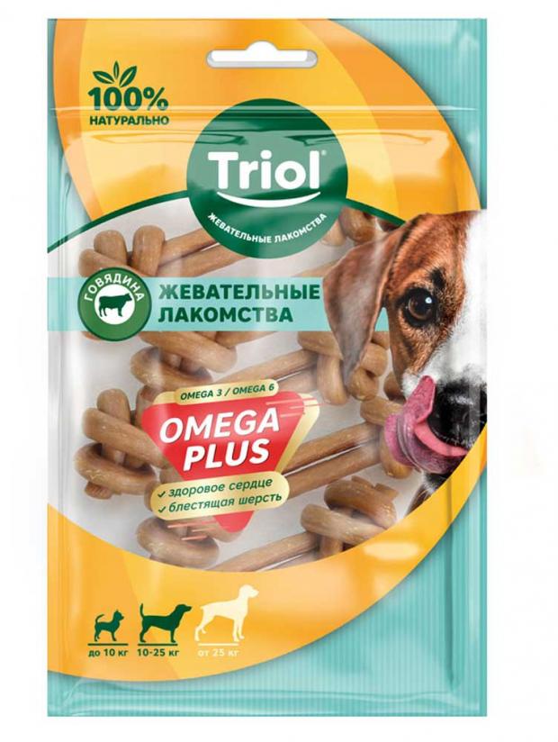 

Лакомство для собак Triol Omega Plus Косточки узловые, 45 г
