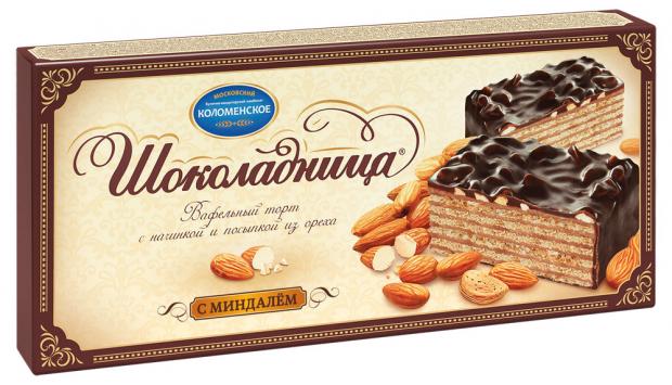 Торт вафельный «Шоколадница» с миндалем, 270 г
