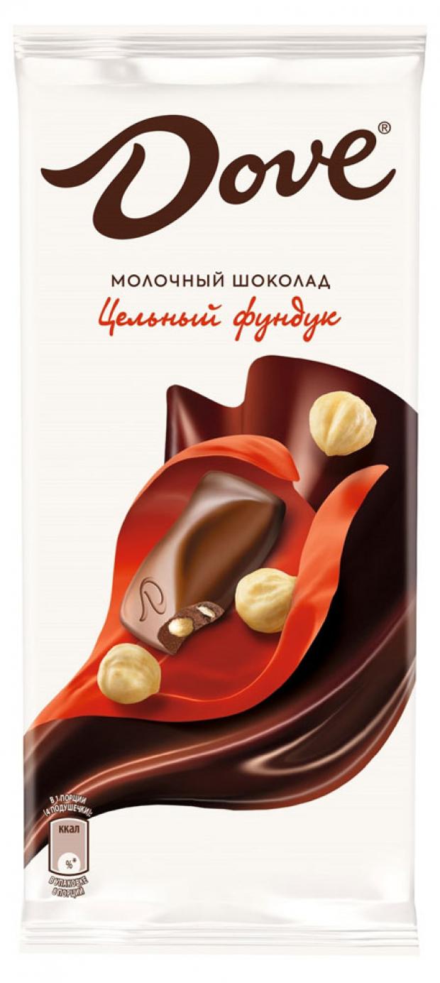 Шоколад молочный Dove Цельный фундук 90 г 105₽