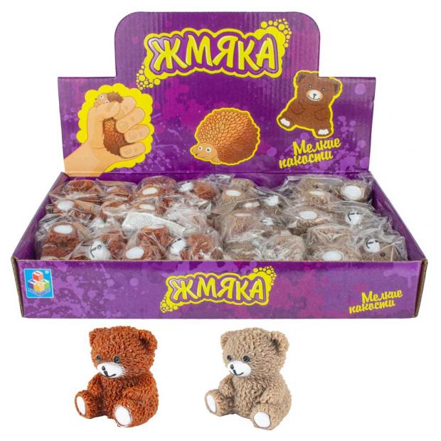 

Игрушка-антистресс 1TOY Жмяка мишка, 7 см