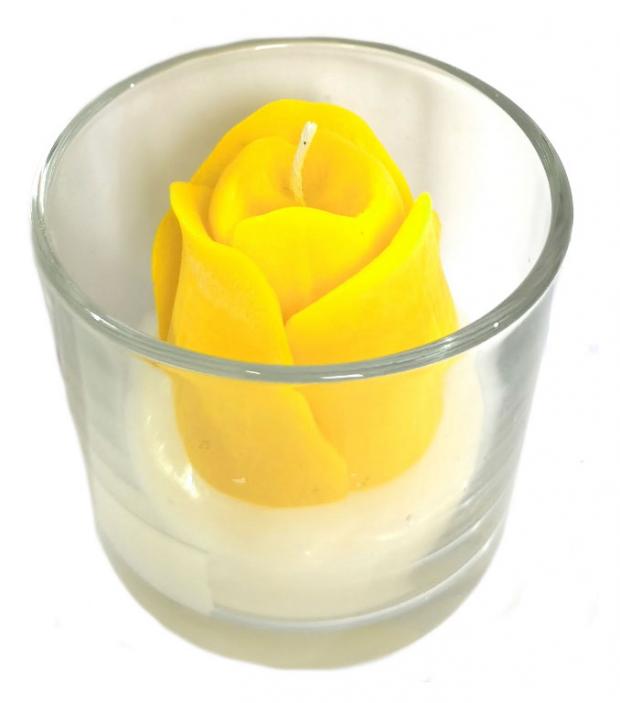 Свеча ароматическая в стакане Роза 90₽