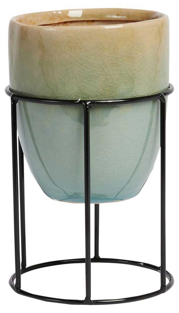 

Горшок Garden Star керамический с металлической подставкой, 11,5х11,5х16,5 см