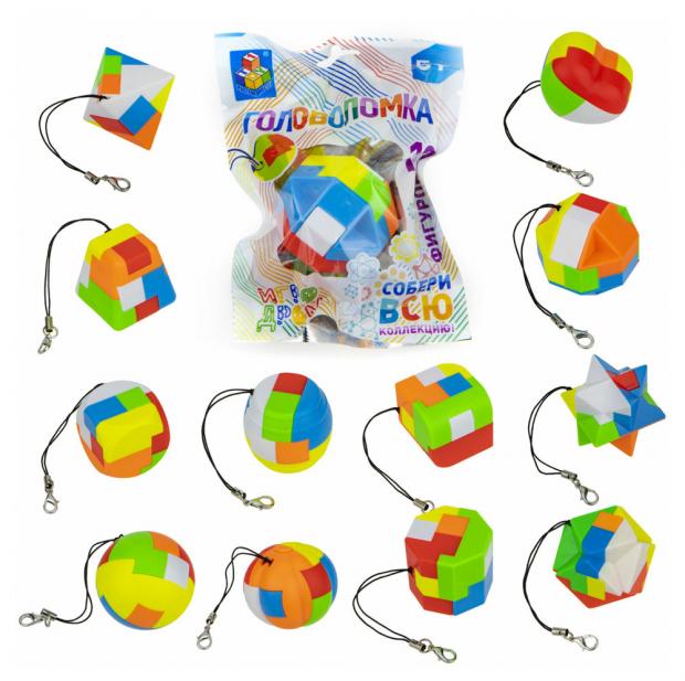 

Головоломка 1Toy геометрические фигуры, 4х4 см