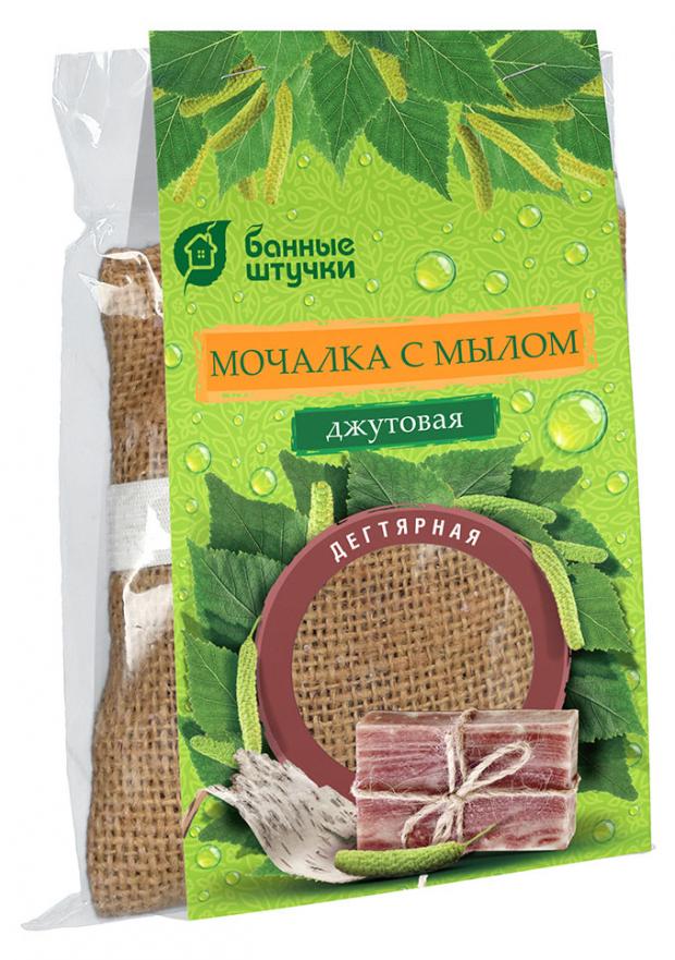 

Мочалка джутовая «Банные штучки» Дегтярная с натуральным мылом