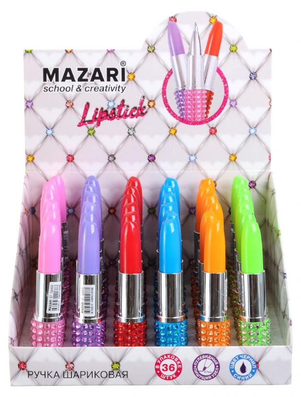 

Ручка шариковая Mazari LIPSTICK 0,7 мм, синий