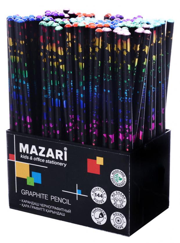 

Карандаш чернографитный Mazari GALATEA пластиковый со стразом, НВ
