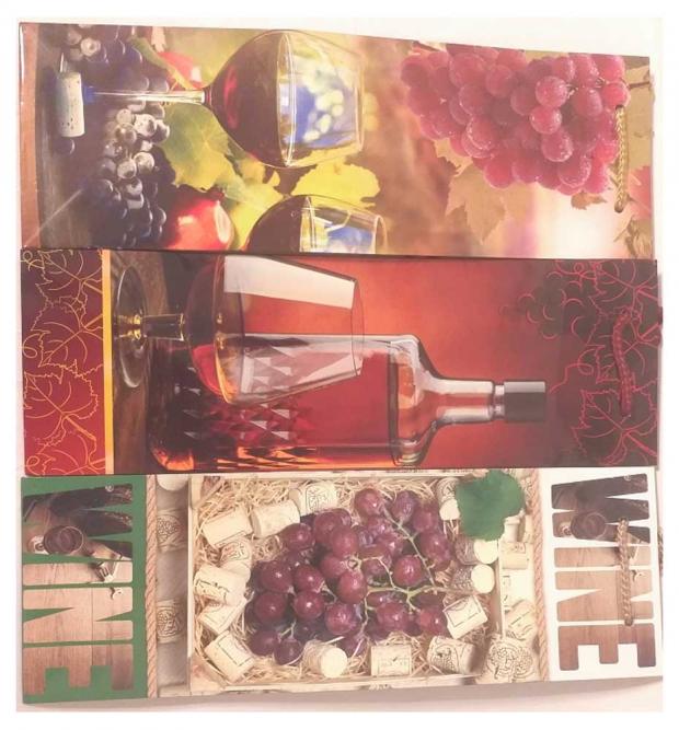 Сумка бумажная под бутылку 12х12х35 см 43₽