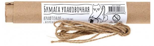 

Бумага упаковочная Regalissimi крафт с веревочкой, 100х70 см