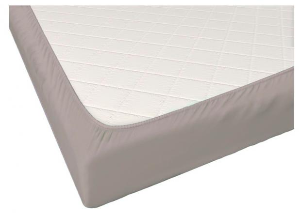 

Простыня на резинке 2-спальная Actuel поликоттон серая, 160х200 см