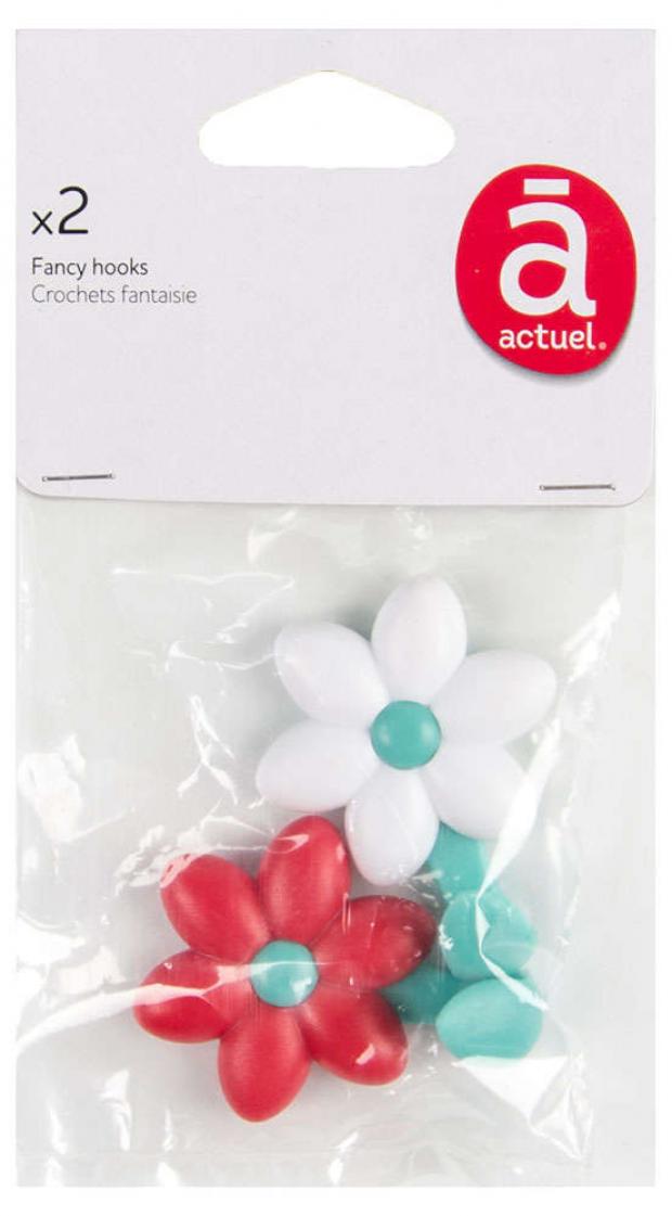 

Крючокок Actuel Маргаритки пластиковый 13x2,5x6,3 см, 2 шт