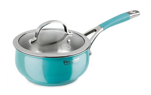 

Ковш с крышкой Rondell Turquoise RD-716 для индукционных плит, 1,5 л