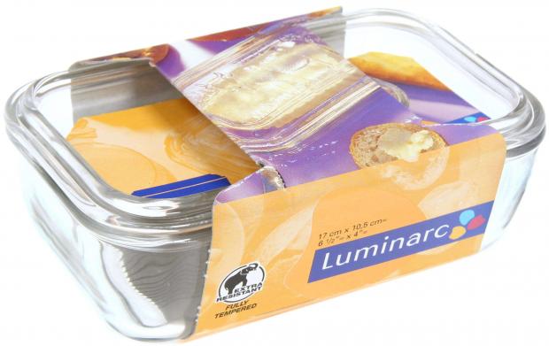 

Масленка с крышкой Luminarc Коровка прозрачная, 17 см