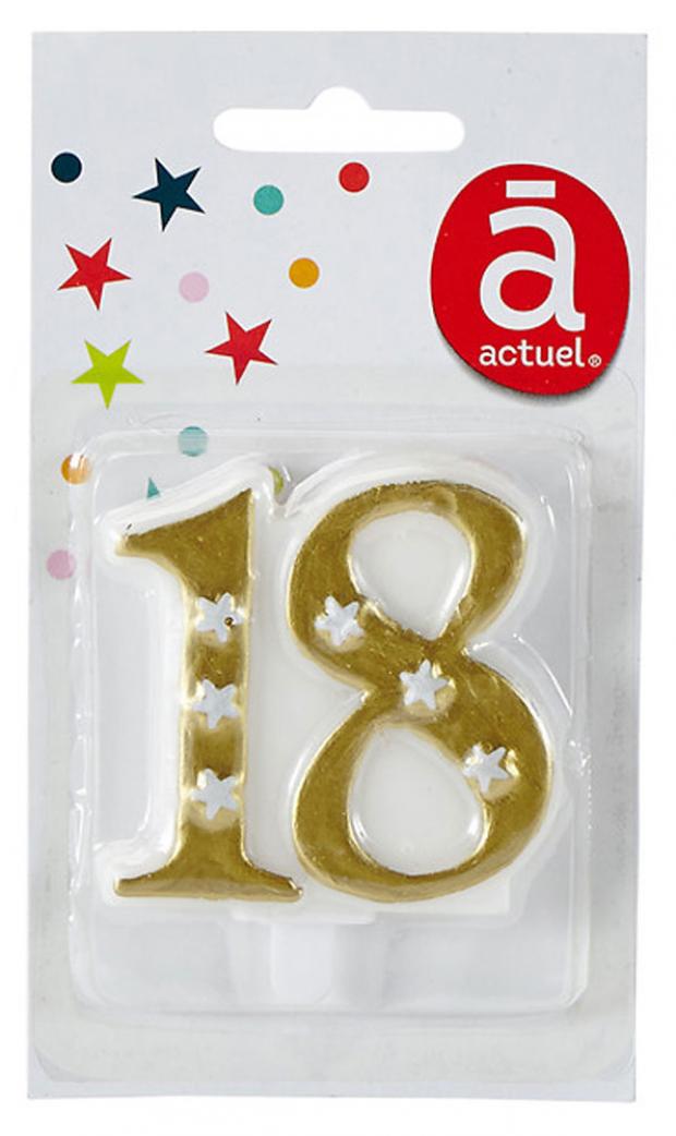 Свеча Actuel Цифра 18 78₽