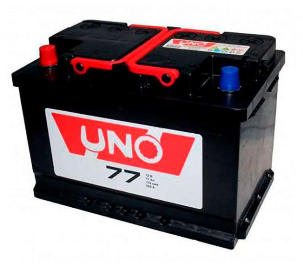 

Аккумулятор автомобильный Uno прямая полярность 77 A/H