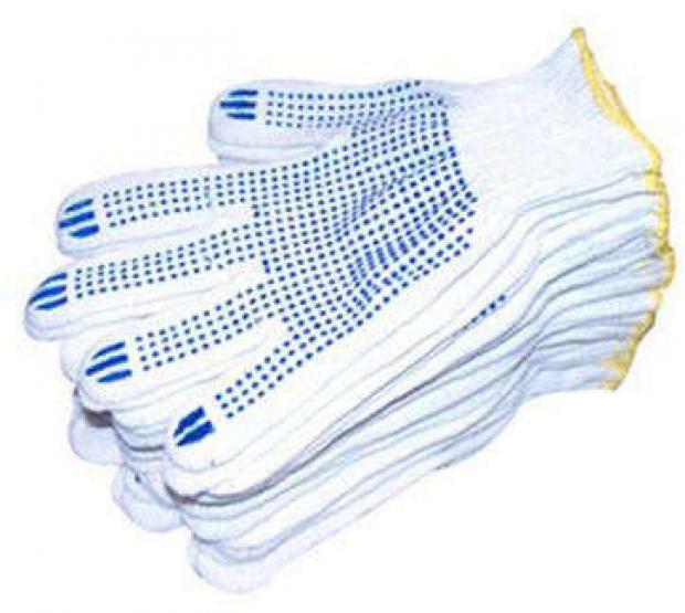 Перчатки трикотажные с ПВХ 5 пар 106₽