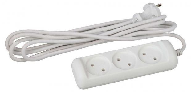 Удлинитель Эра U-3-5m без заземления 2x075 мм2 3 гнезда 5 м 265₽