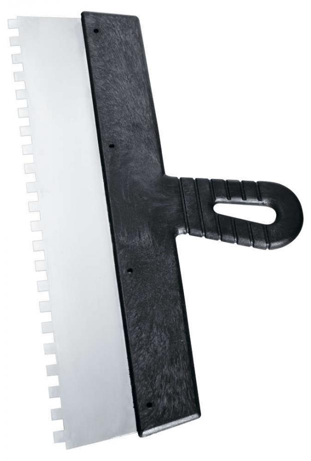 Шпатель СибрТех пластмассовая ручка зуб 6х6 мм 150 мм 54₽