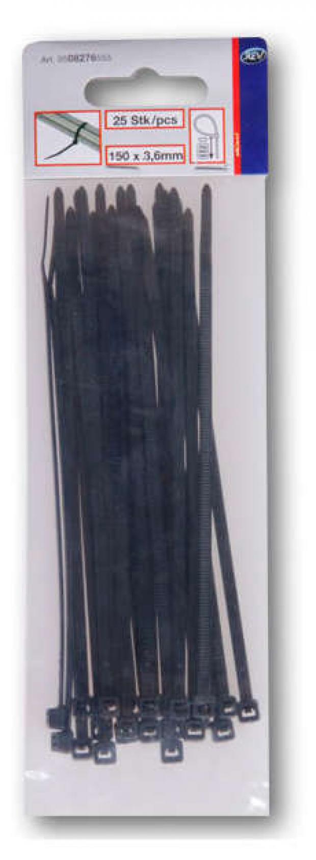 Хомут кабельный duwi 150х36 мм черный 25 шт 51₽