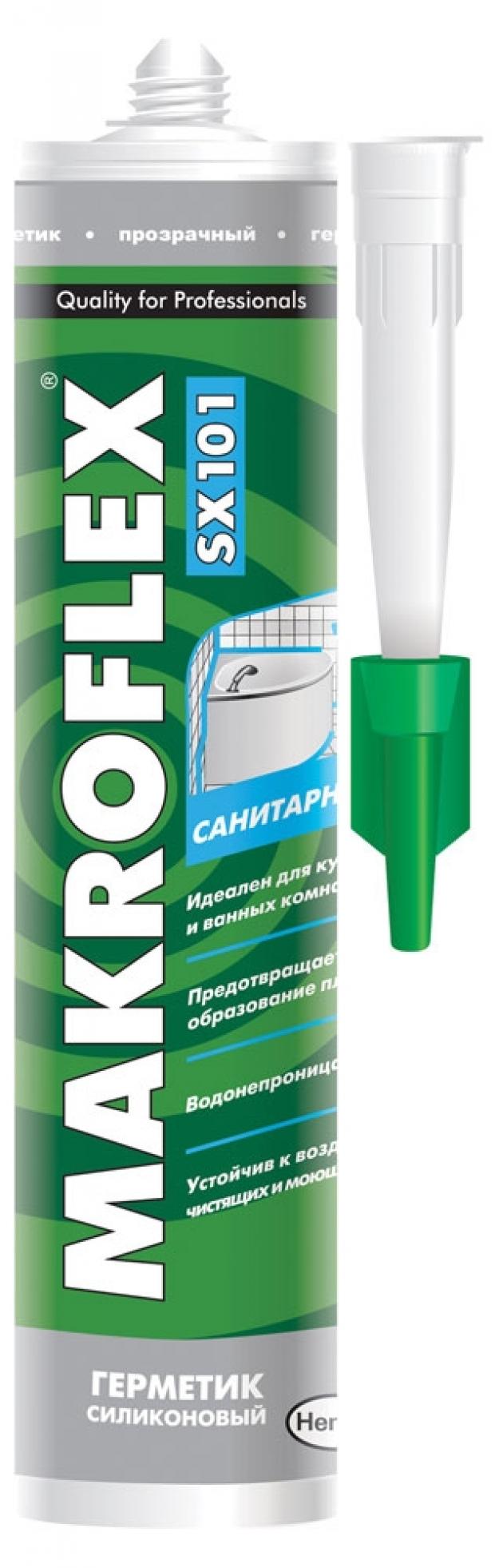 

Герметик MAKROFLEX SX101 санитарный прозрачный, 290 мл